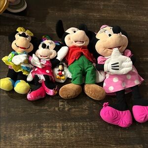 Disney Colorful Mickey and Minnie Plush Collection